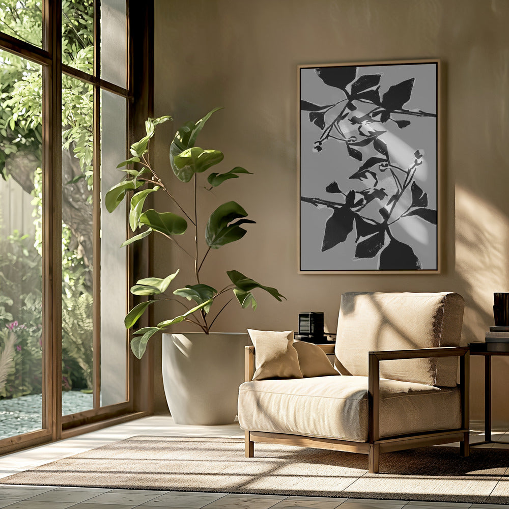 Black Floral Silhouette 1 | Poster