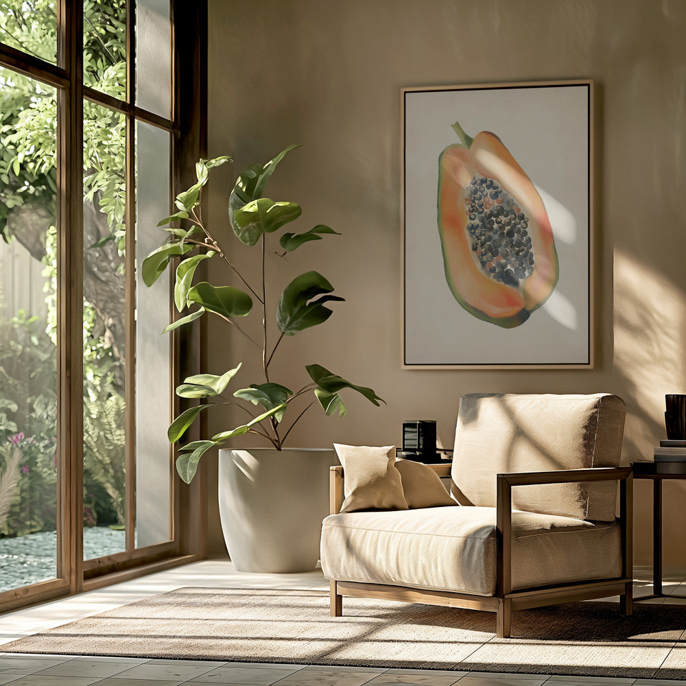 Vintage fruit- Papaya | Poster
