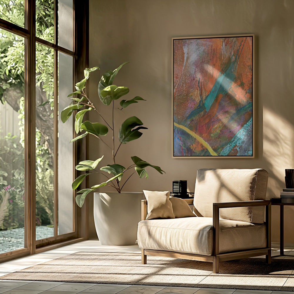 Vibrant expressionist orange | Poster
