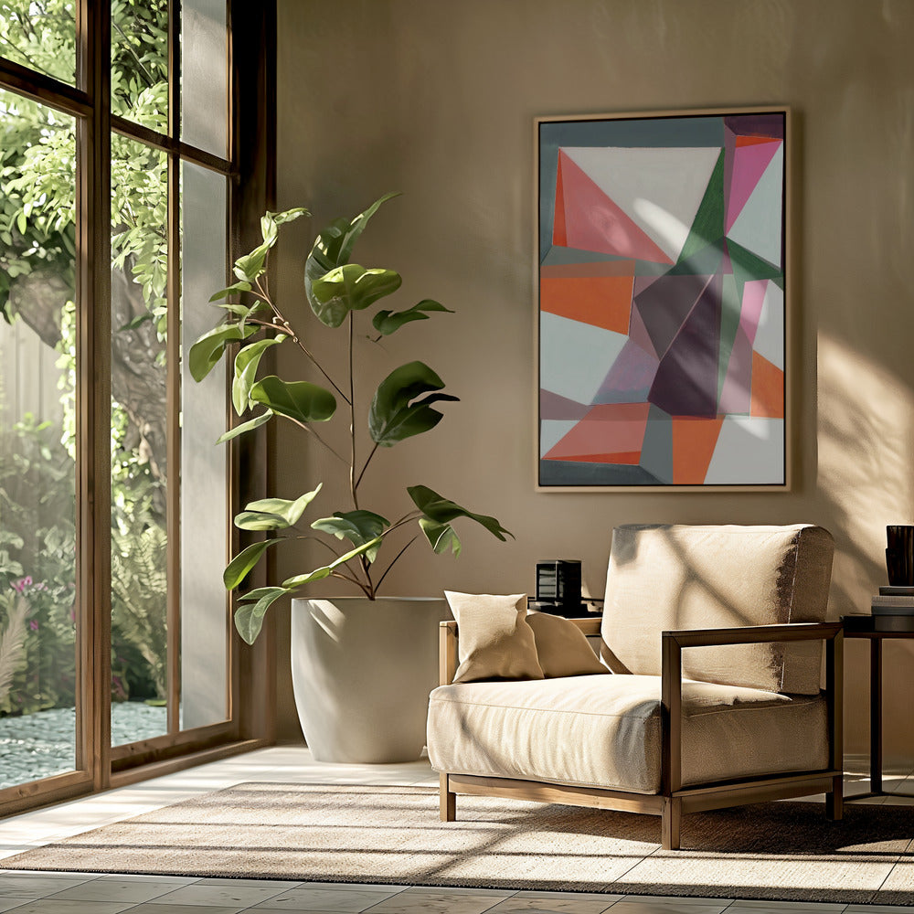 Geometric Abstract in Vibrant Hues | Poster