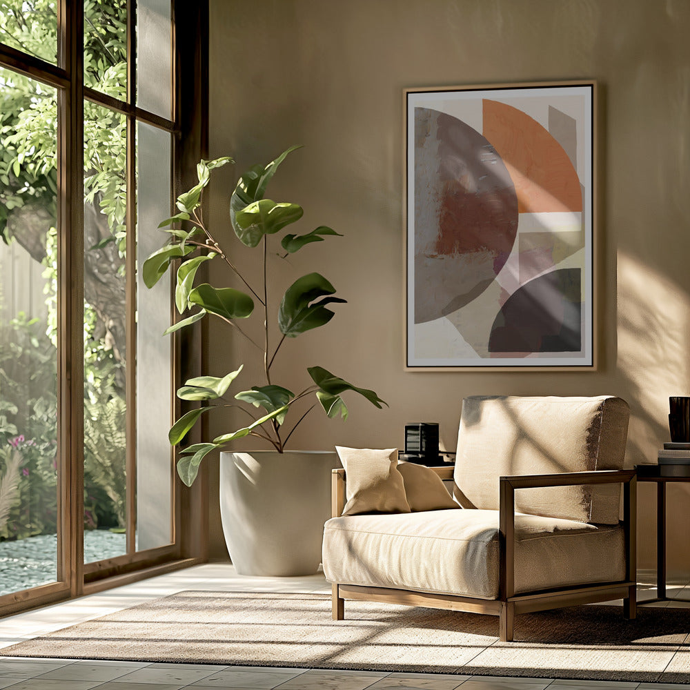 Bold Geometric Shapes And Earthy Tones | Poster