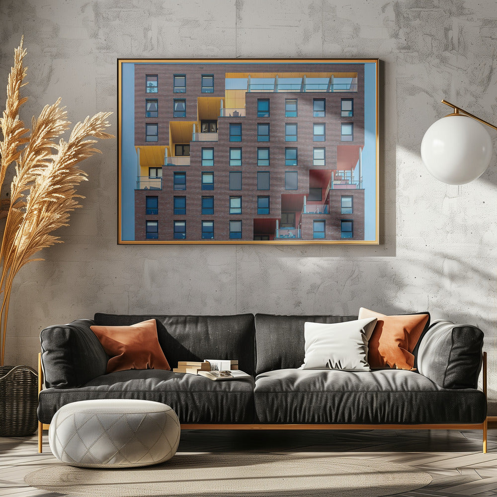 Yellow-red in wall | Canvas