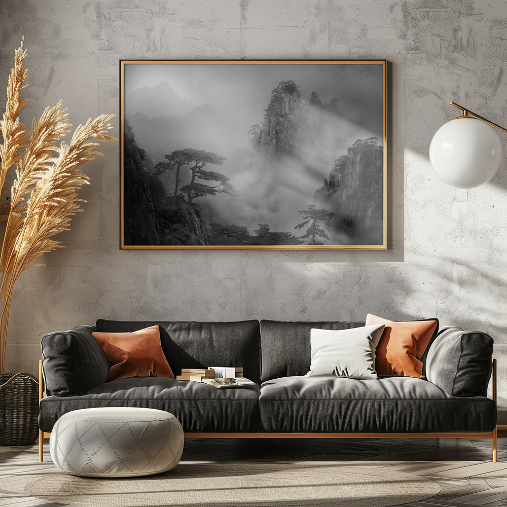 Huang Shan In The Fog | Canvas