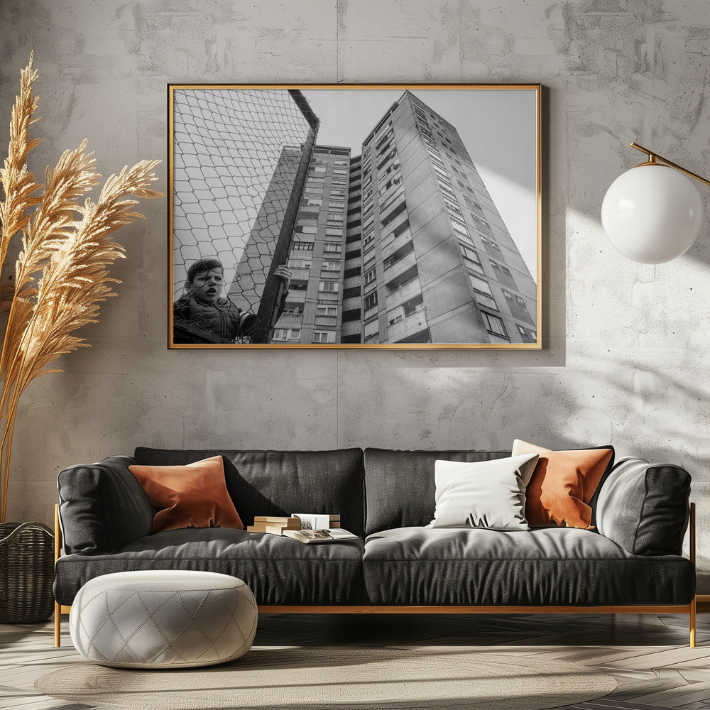 The boy behind the fence | Canvas