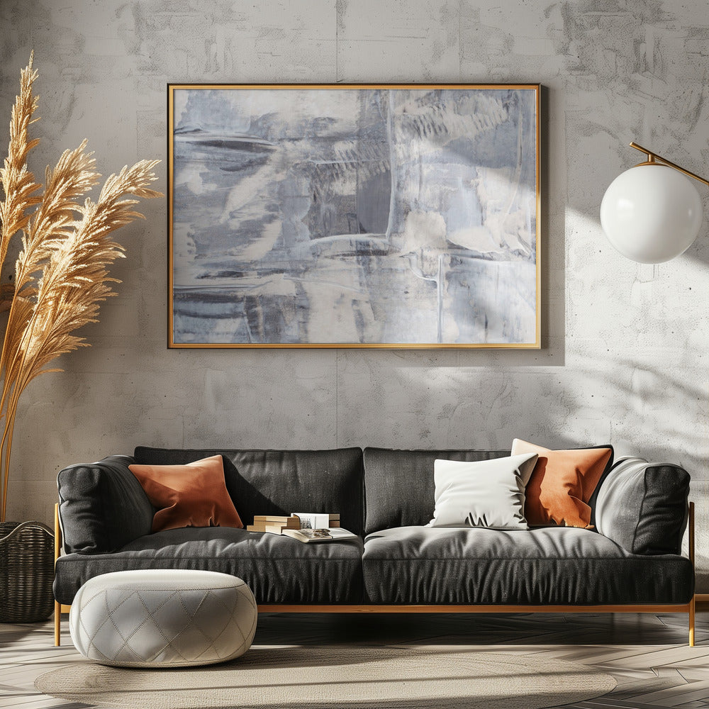 Textured Brushstrokes with Muted Tones | Poster