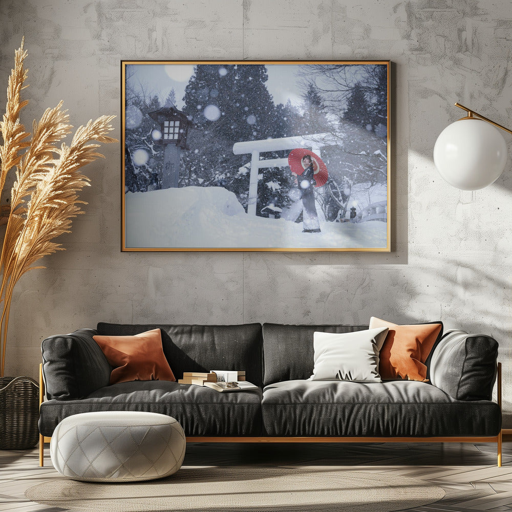 Winter shrine in japan | Canvas