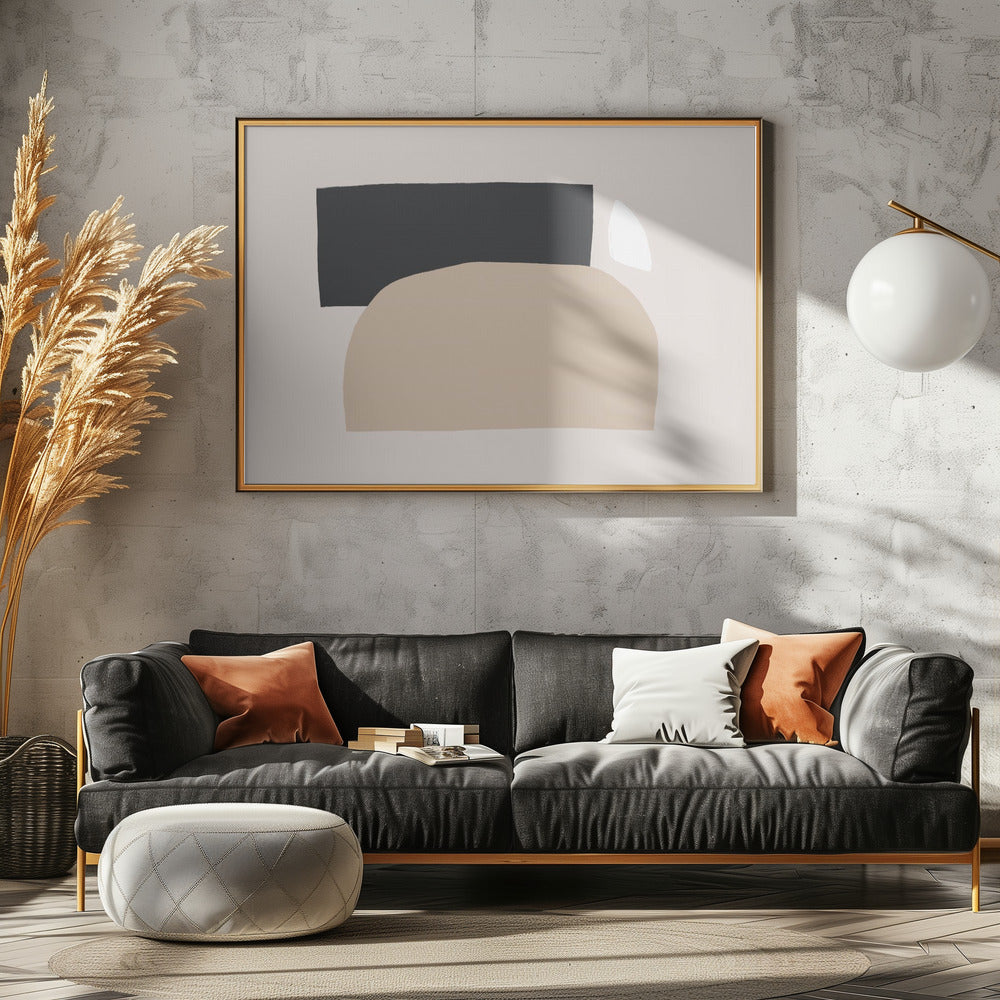 Geometric Shapes In Neutral Tones | Canvas
