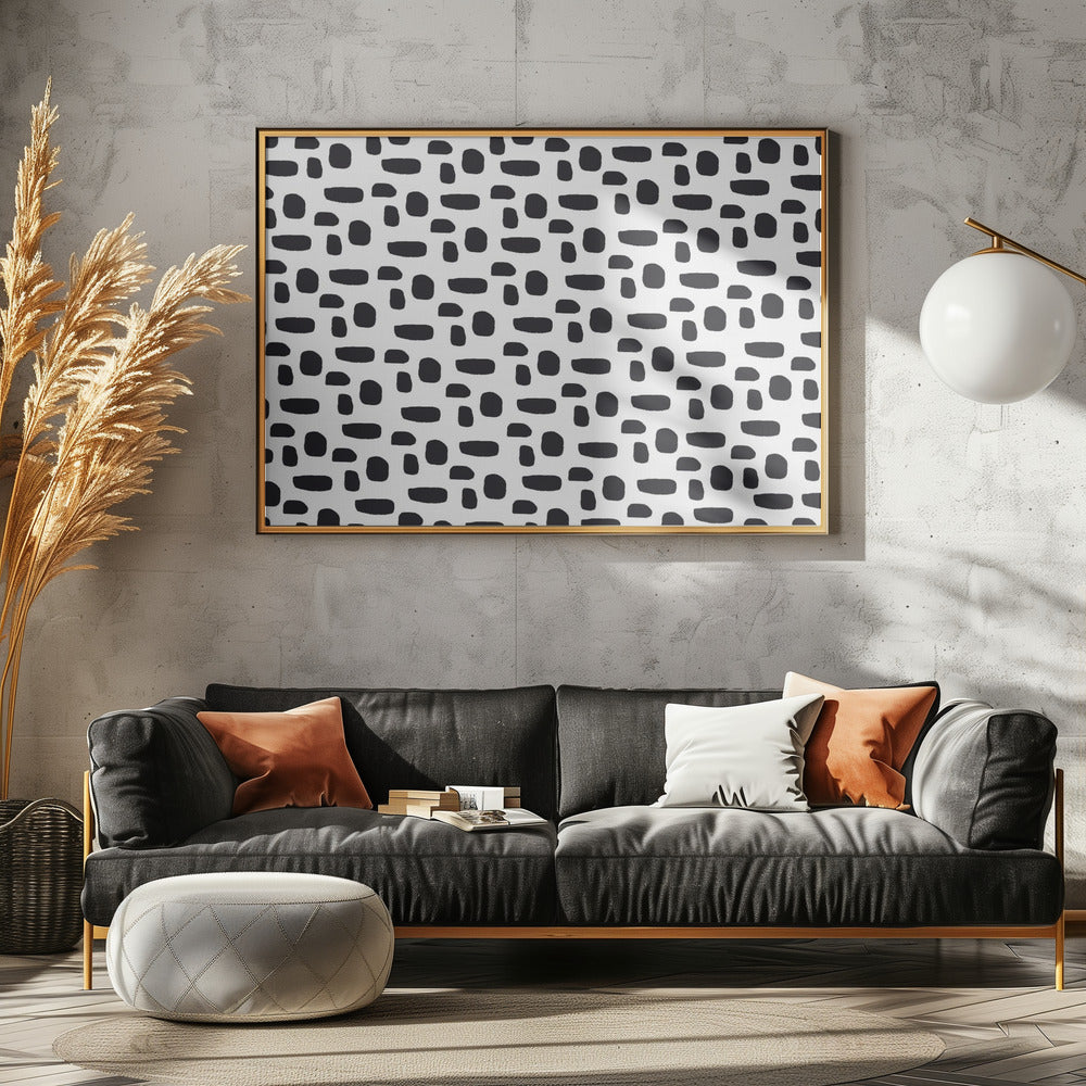 Black And White Dot Pattern | Poster