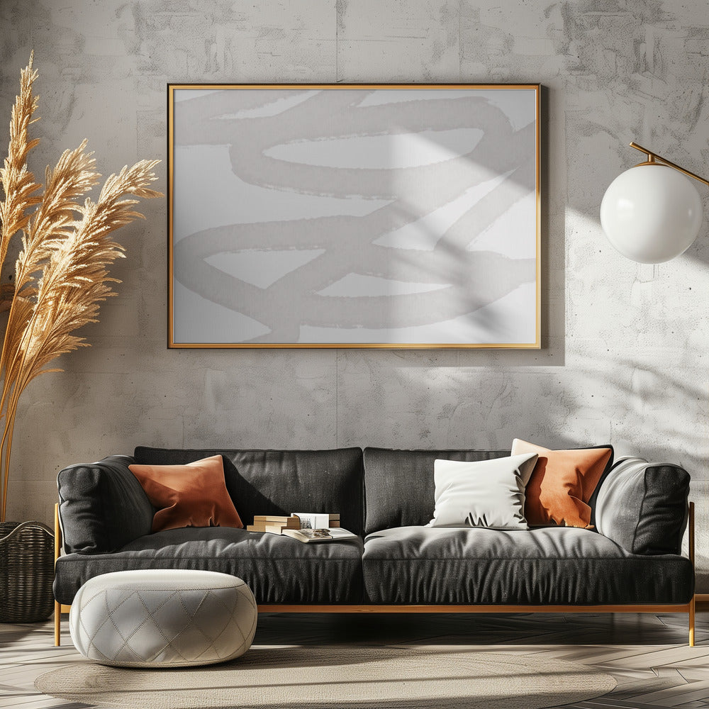 White Brushstroke Patterns | Poster