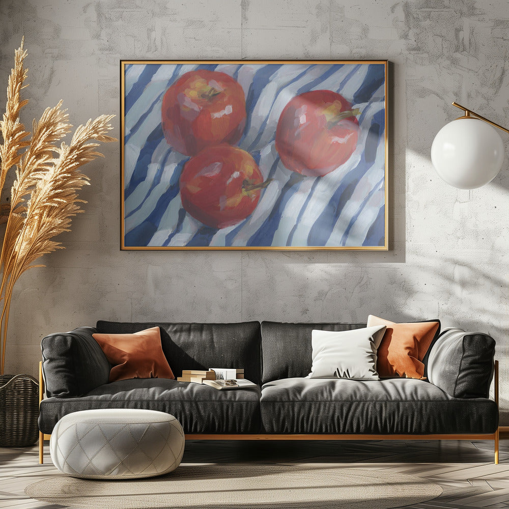 Three Red Apples | Canvas