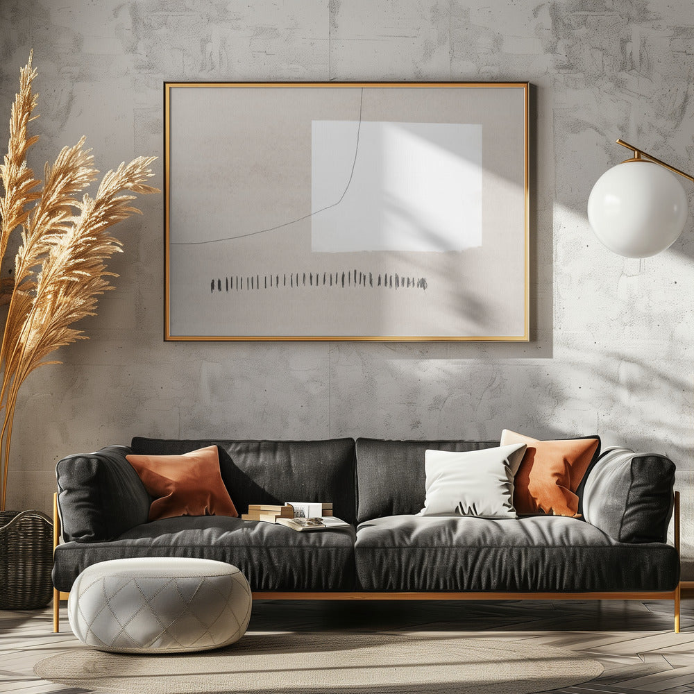 White Rectangle Contrasting | Poster