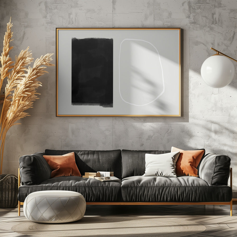 Solid Black Rectangular Shape | Poster