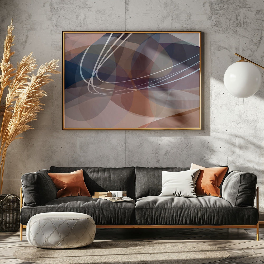 Dusty Rose Shapes 3 | Canvas