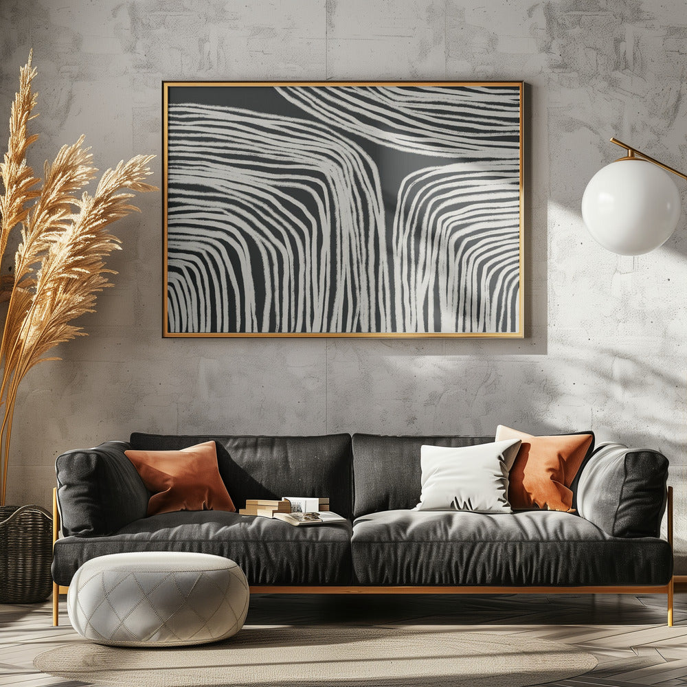 Curved Stripes Flow | Canvas