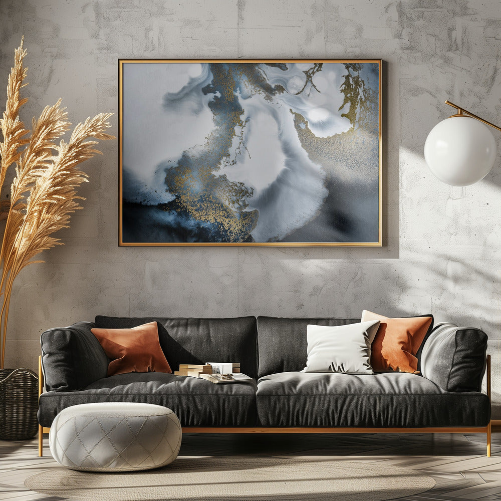 Black White and Gold &quot;Midnight Motion&quot; | Poster