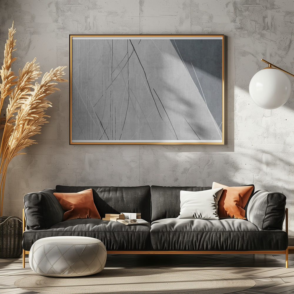 Abstract Lines on Grey | Canvas