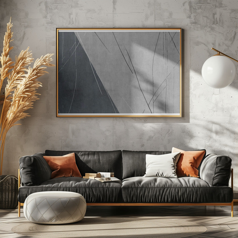 Abstract Lines on Grey | Canvas