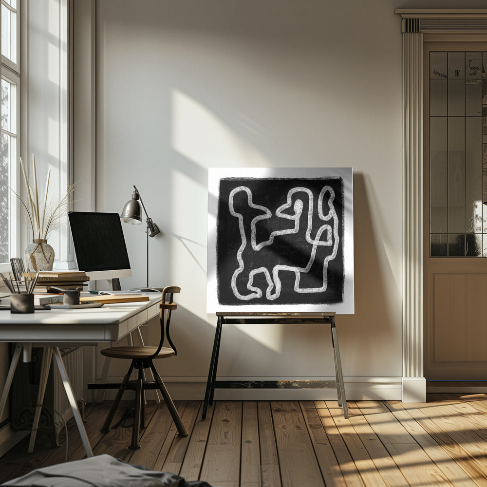 Black Scribble 2 | Canvas