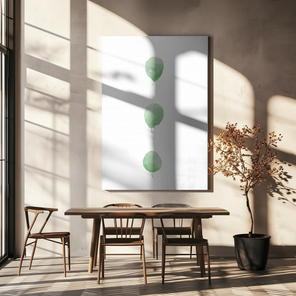 Birch Leaves in Row | Canvas