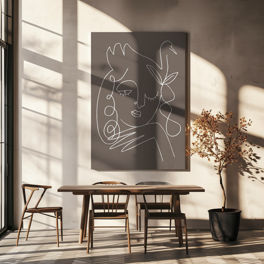 The Swan Brown | Canvas