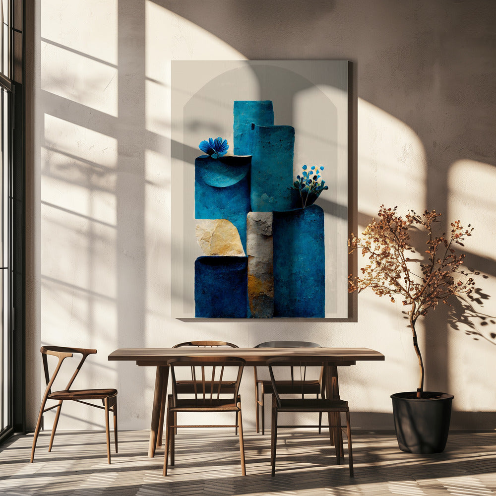 Blue Elements Rise | Canvas