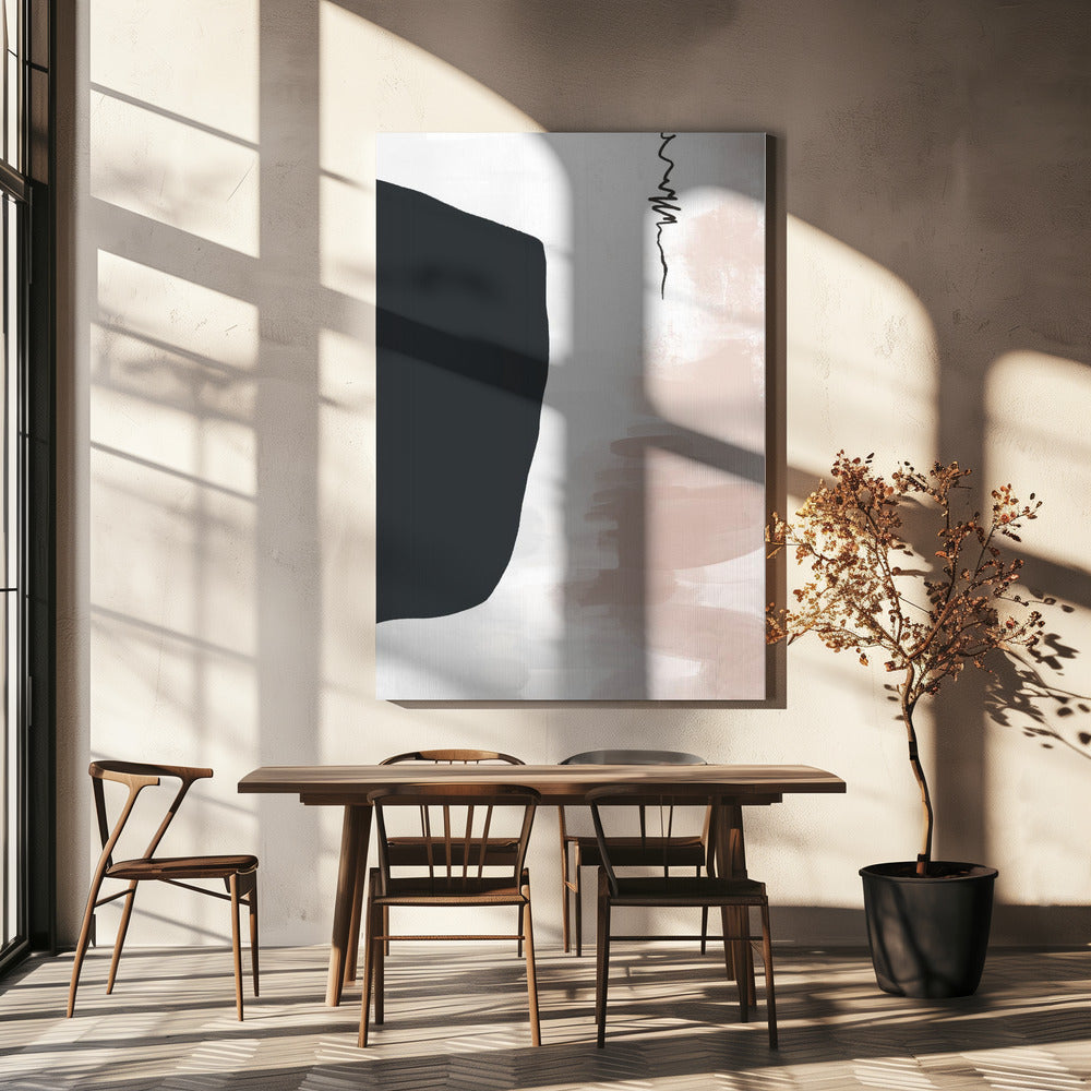 Minimalist Bold Black Shapes | Canvas