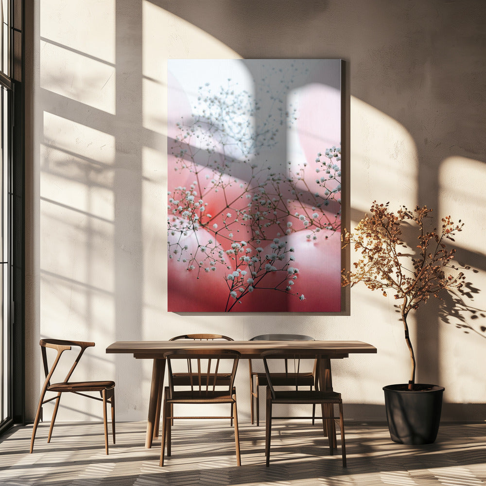 Delicate Blooms and Pink Balloons | Canvas