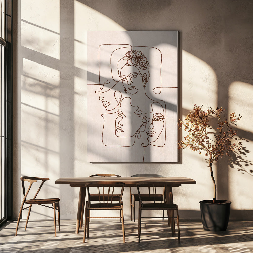 Entwined Faces | Canvas