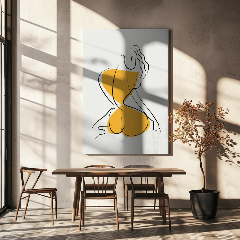 Minimalist Line Art Nude | Canvas
