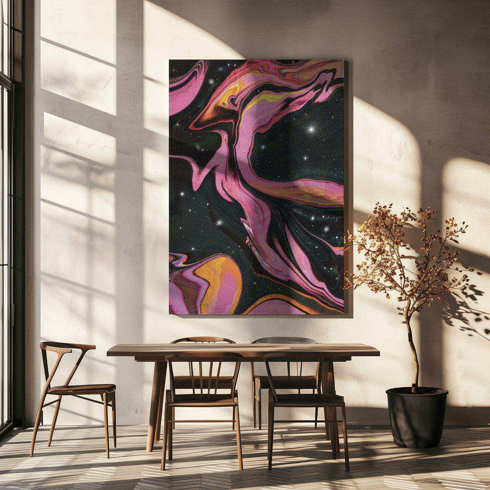 Pink Swirl Nebula | Canvas