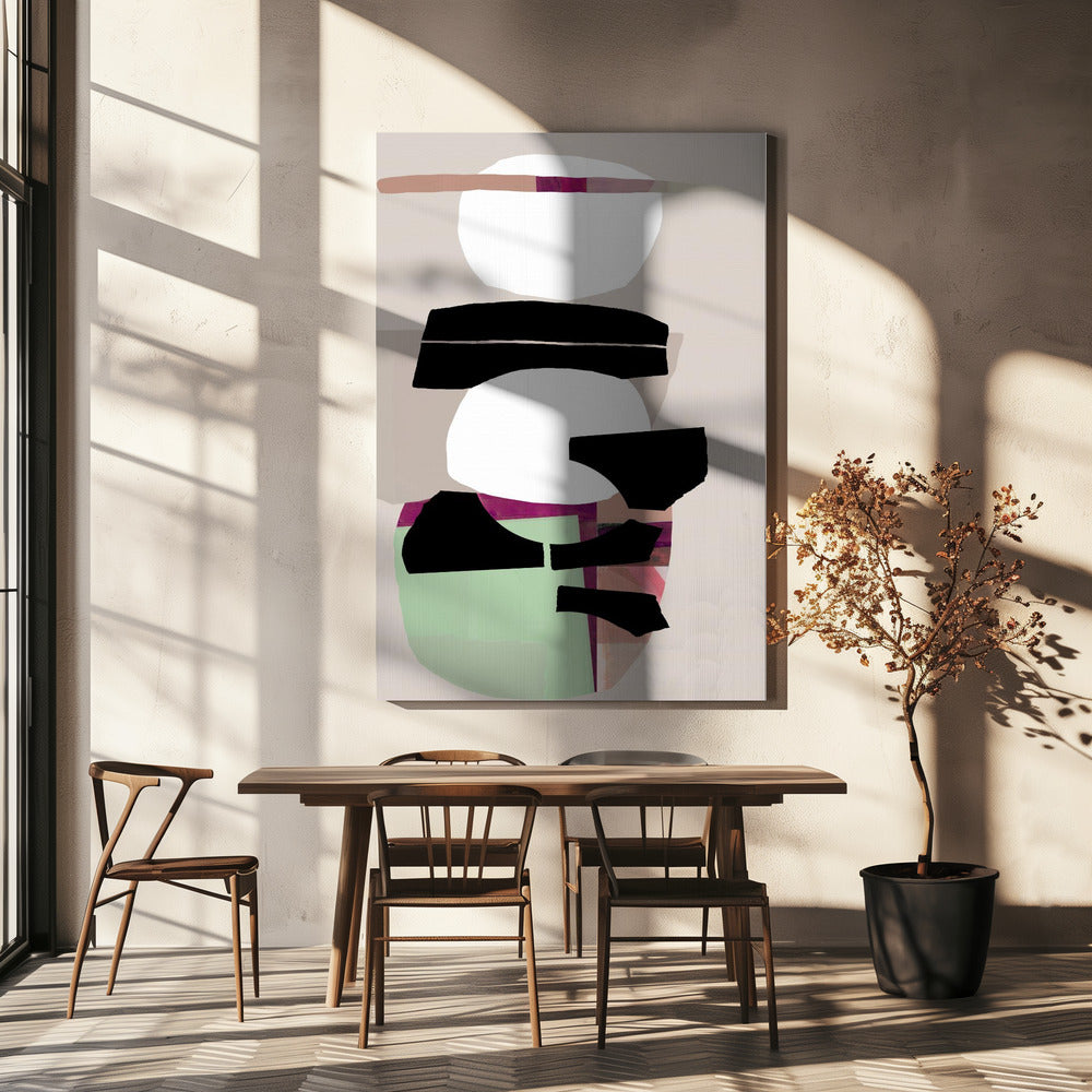 Colored Abstract Black No2 | Canvas