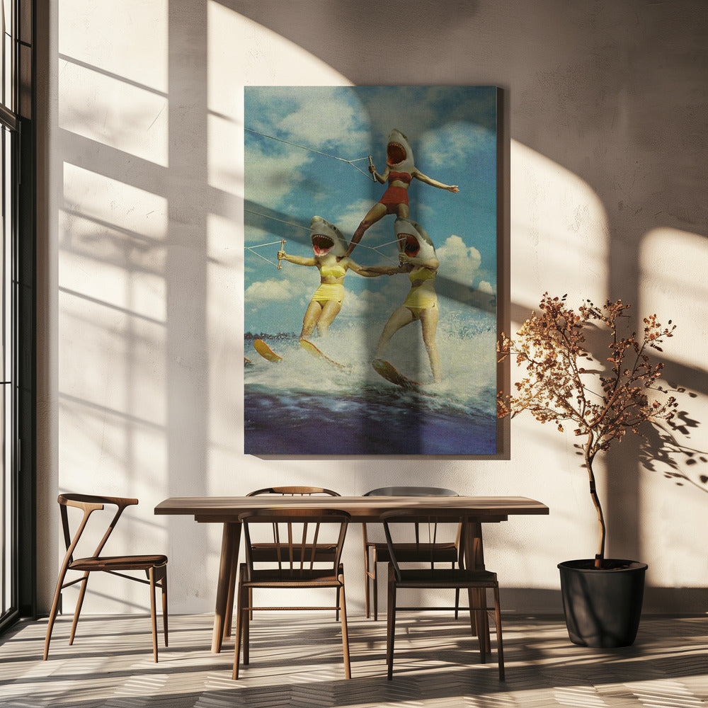 On Evil Beach - Shark Attack | Canvas