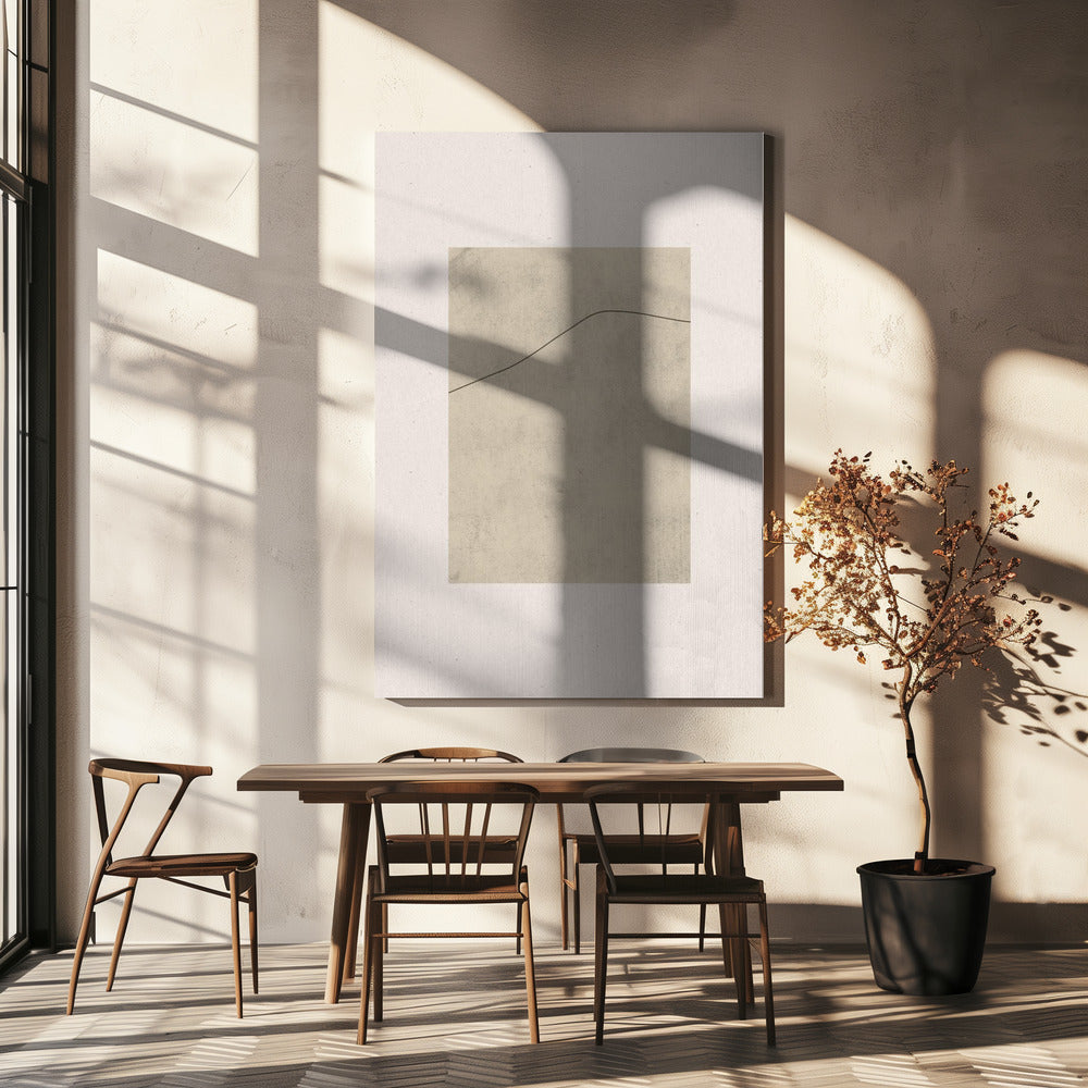 Line on Whispered Beige | Canvas
