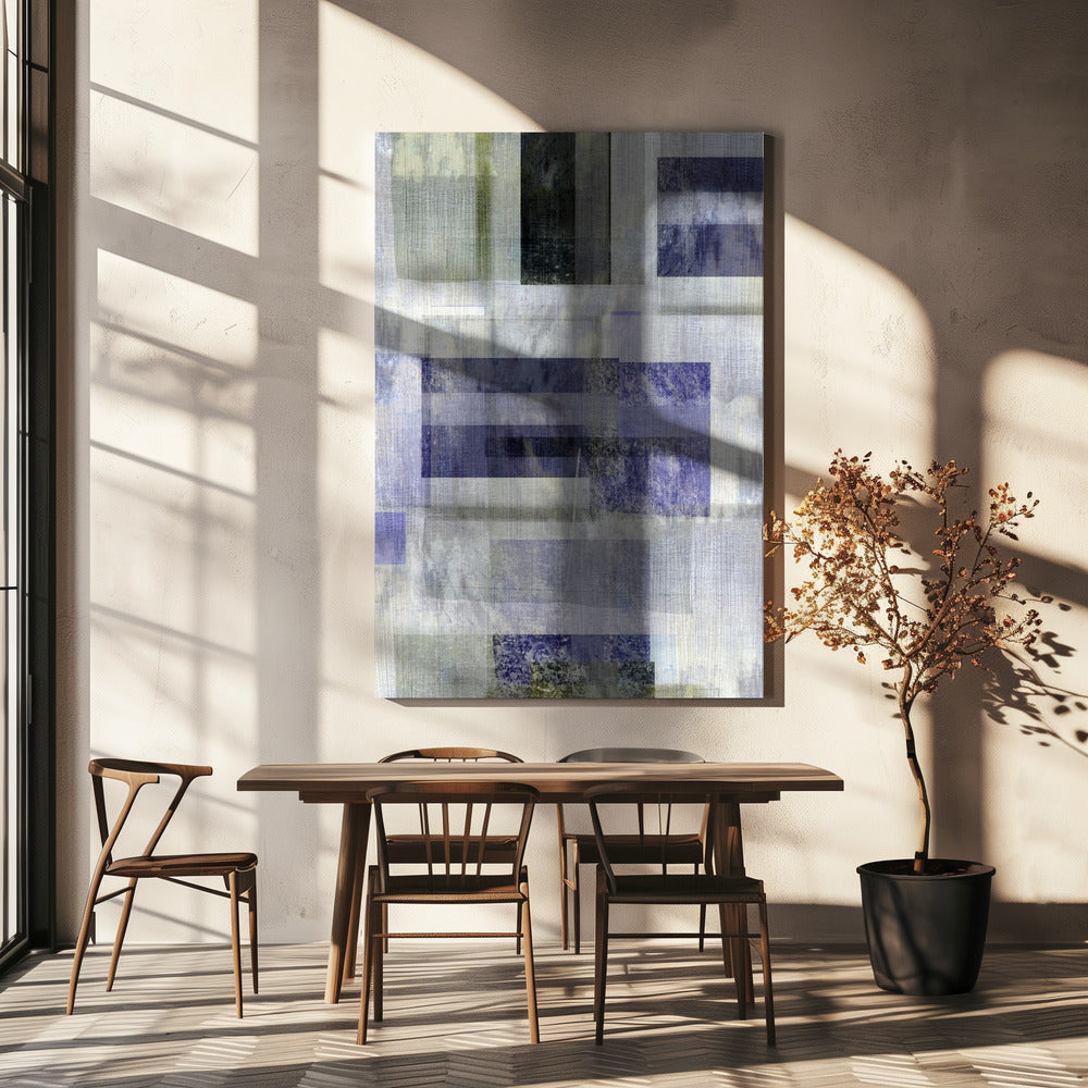 Blue  Carbon Abstract 1 | Canvas