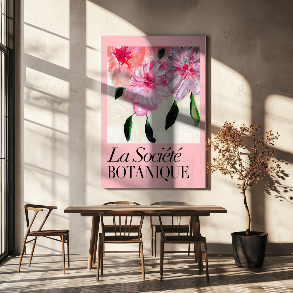 La Société Botanique Pink Flowers | Canvas