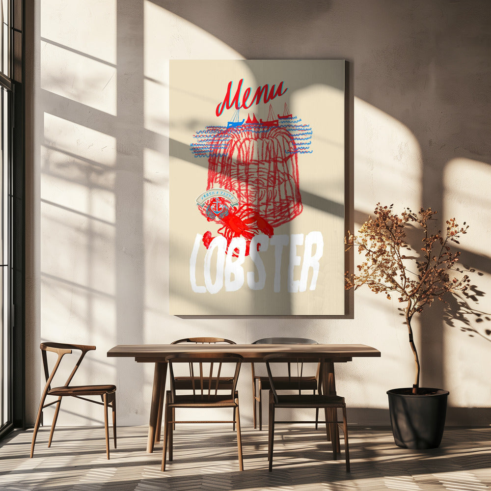 Lobster Menu Poster | Canvas