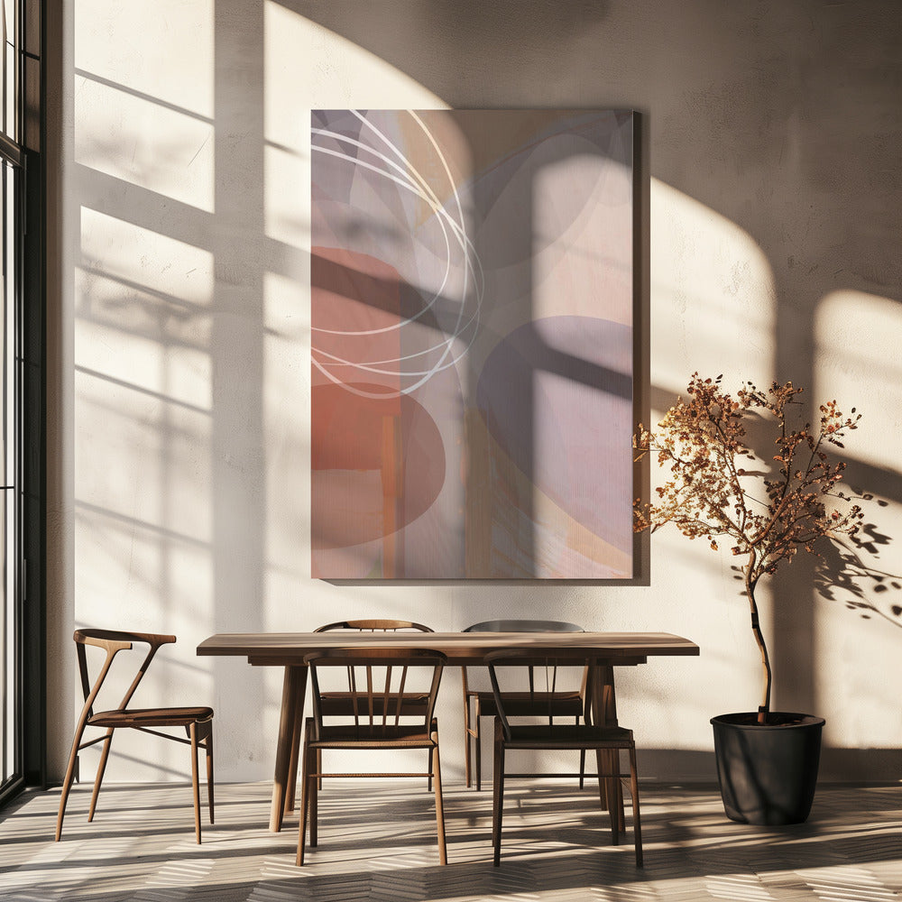 Plum Shapes 1 | Canvas