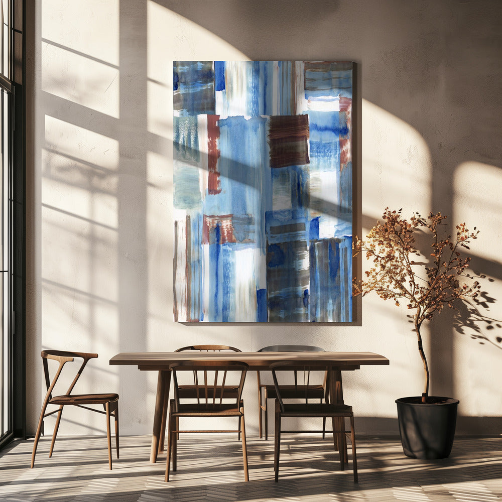 Icy Blue Abstract 2 | Canvas