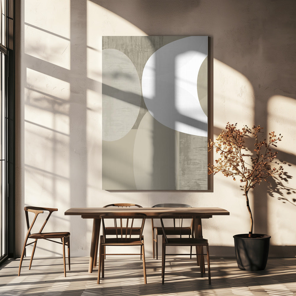 Black White Neutral Shapes 1 | Canvas