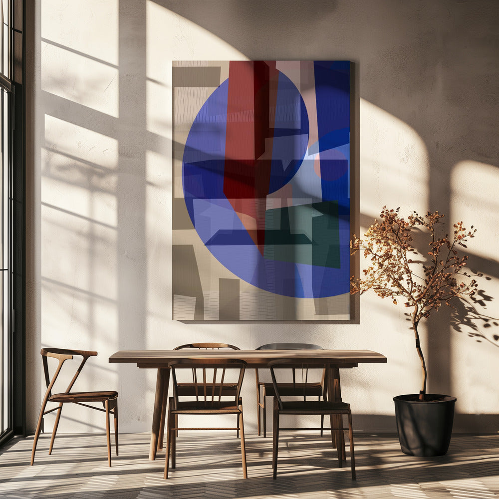 Brown Blue Woven 5 | Canvas