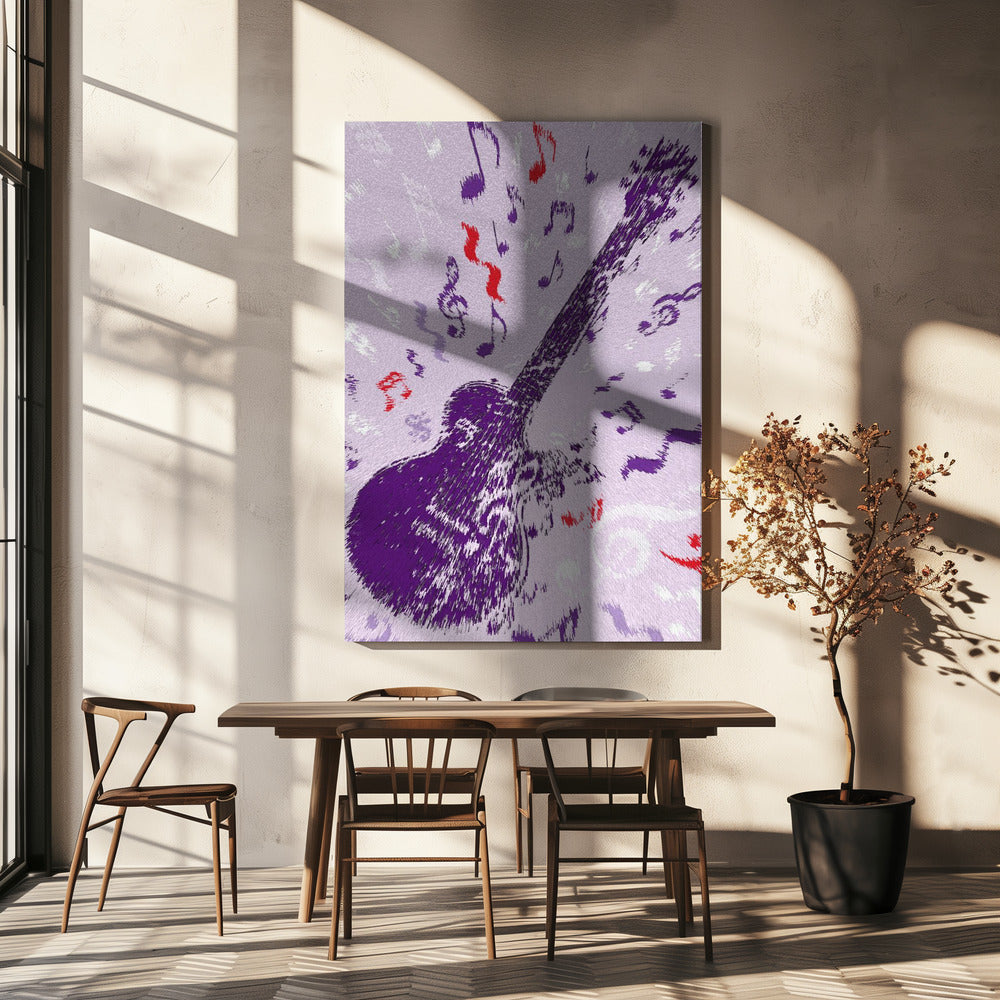 Electric Guitar Pop Art Exploding | Canvas