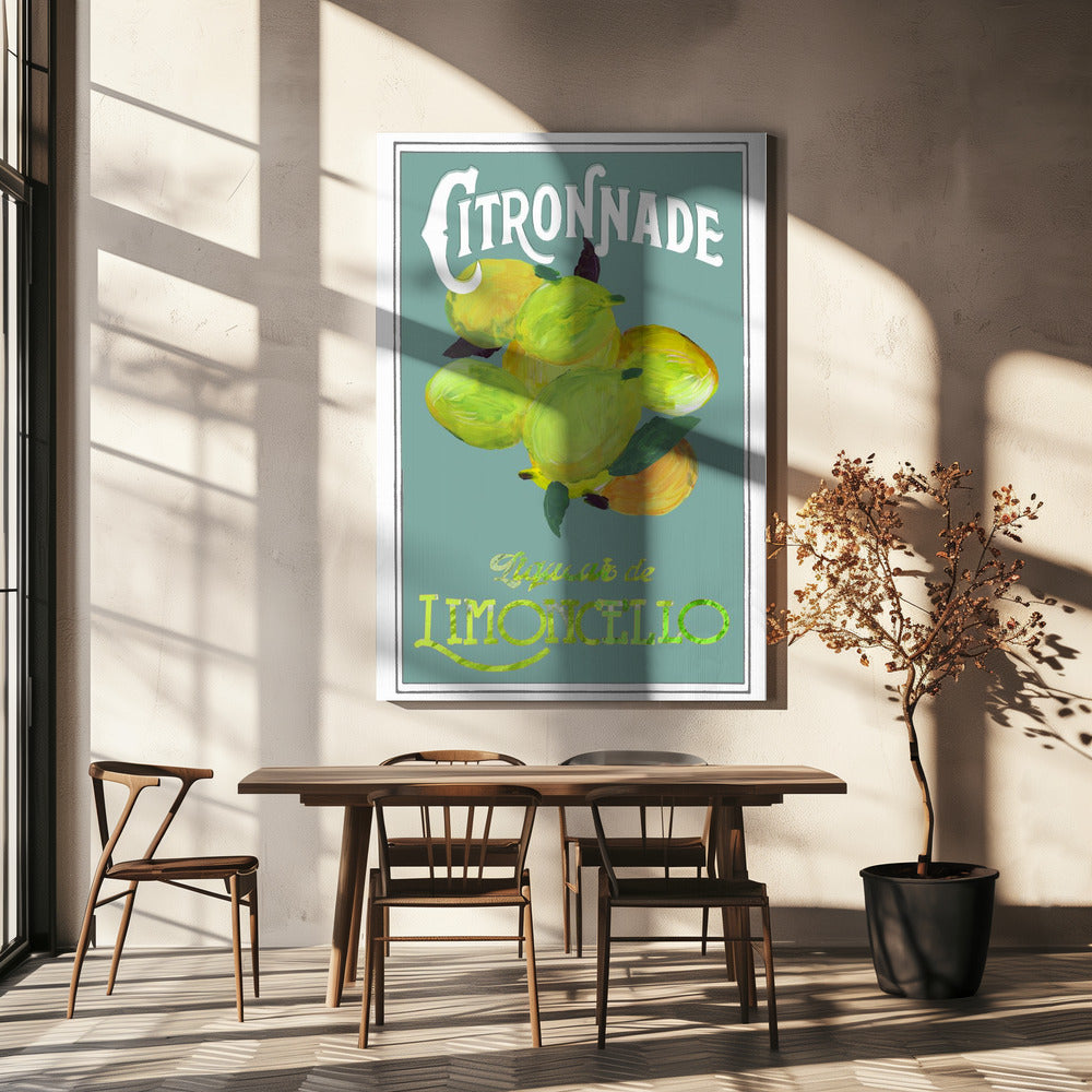 Citronnade Limoncello On Blue | Canvas