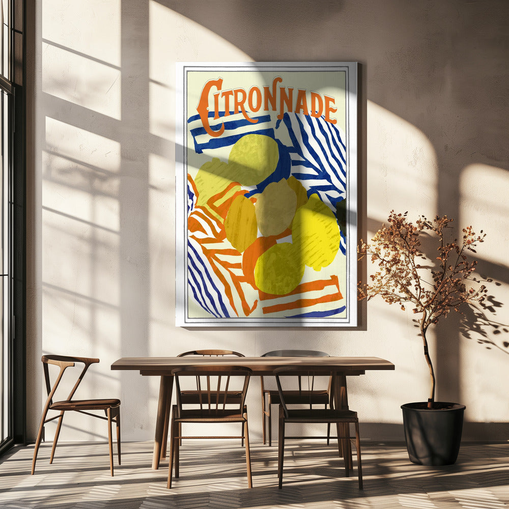 Citronnade Orange and Blue | Canvas