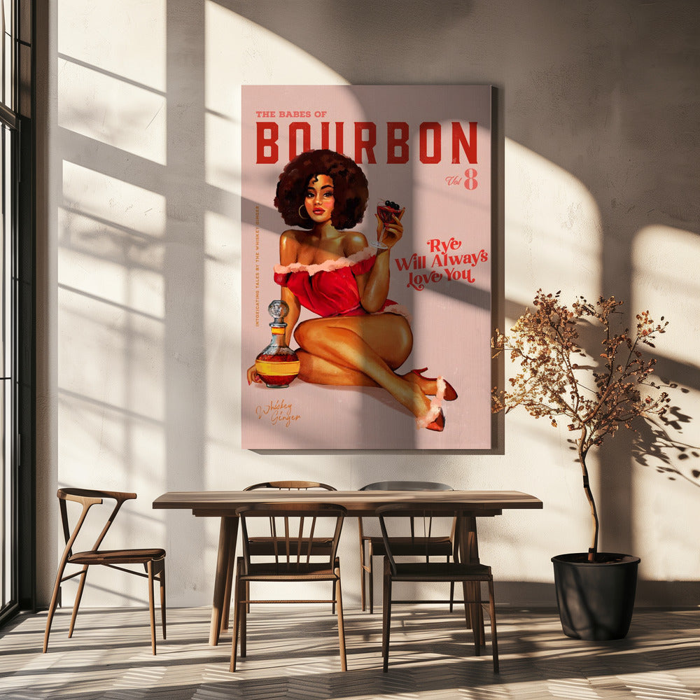 Babes of Bourbon Vol 8 Vintage Pinup Girl With Afro | Canvas