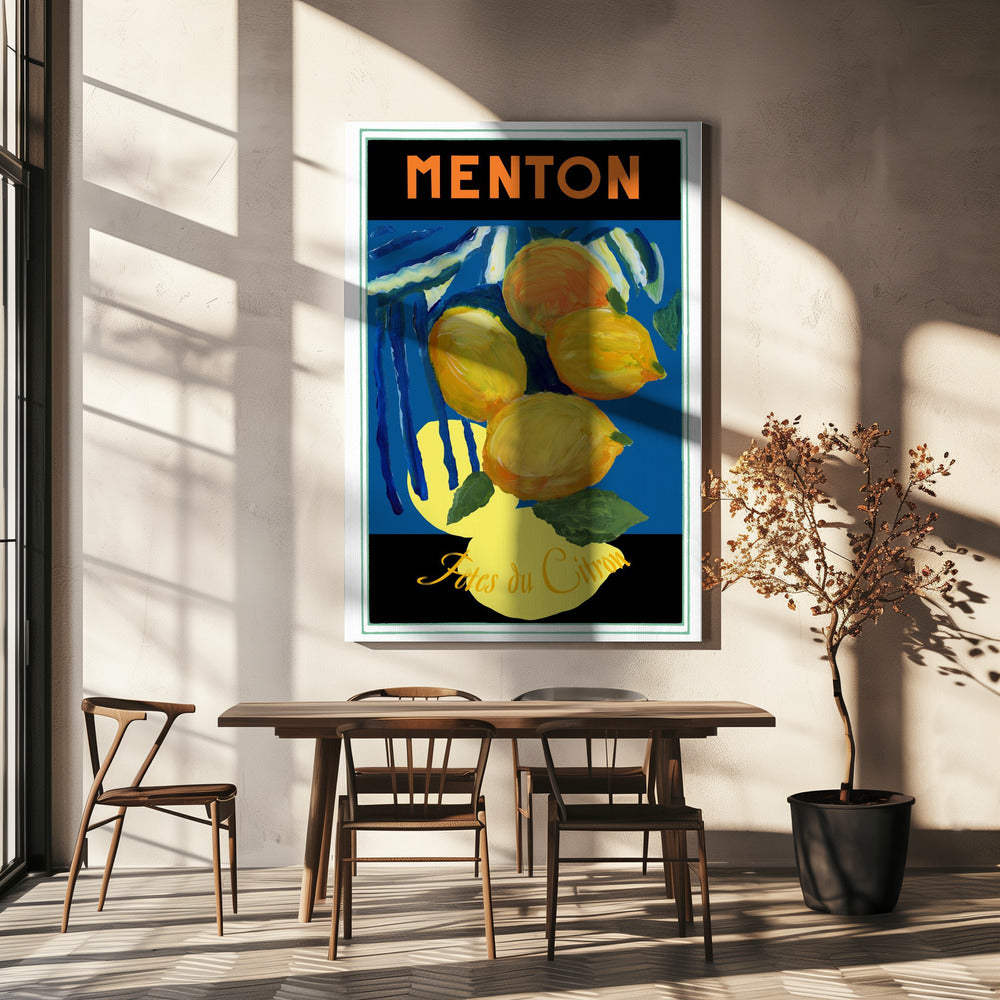 Lemons Menton Citrus Fruit Poster | Canvas
