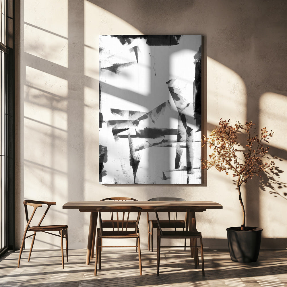 Minimal Black and White Abstract 4 | Canvas
