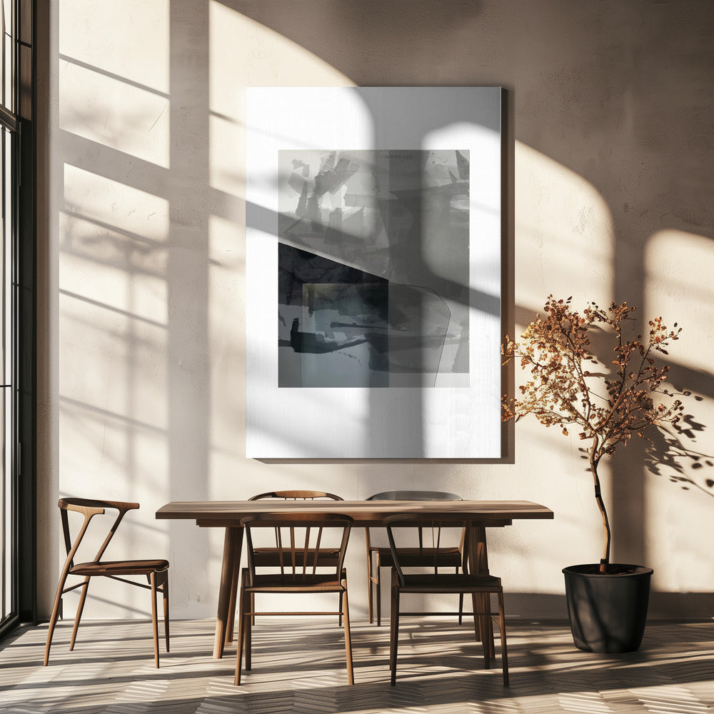 Abstract Monochrome Wash 1 | Canvas