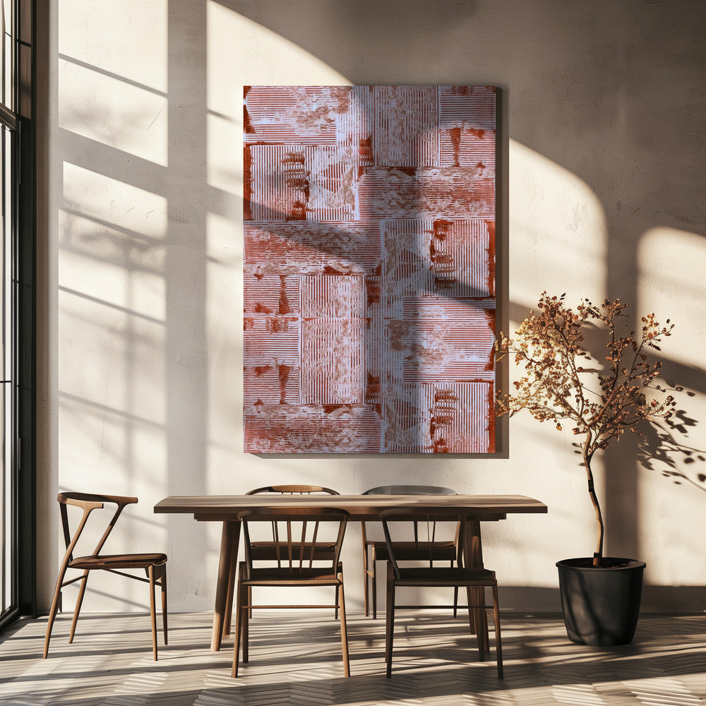 Cinnabar Soft Lines Texture No2 Print | Canvas