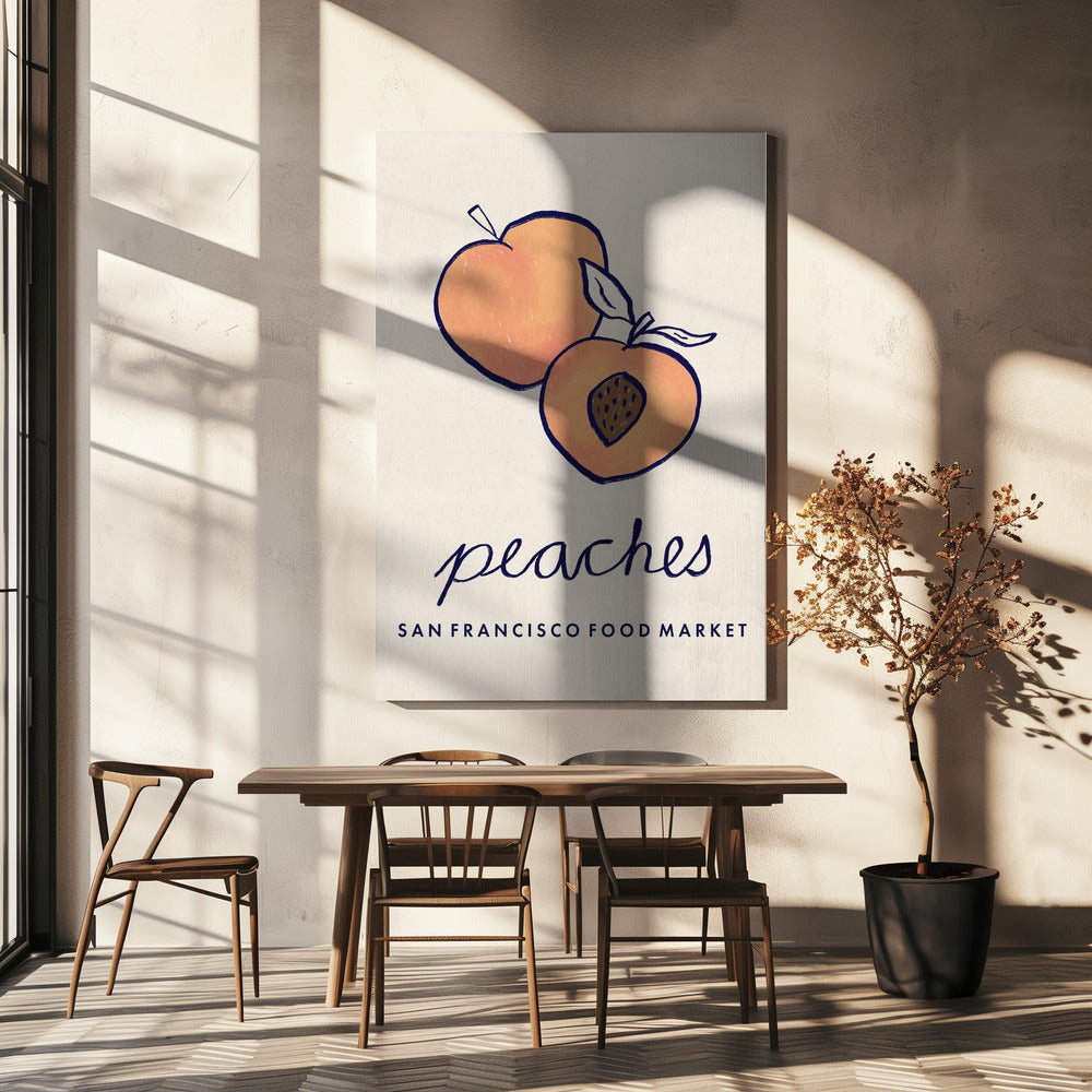 Food Art - Peaches San Francisco Food Market | Canvas