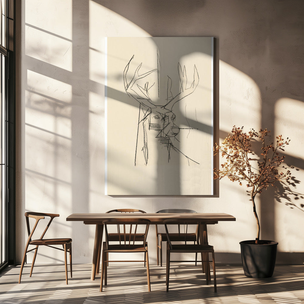 Étude Cerf (stag) No.2 | Canvas
